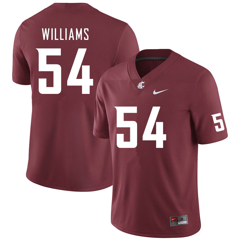 Washington State Cougars #54 Tyler Williams College Football Jerseys Sale-Crimson